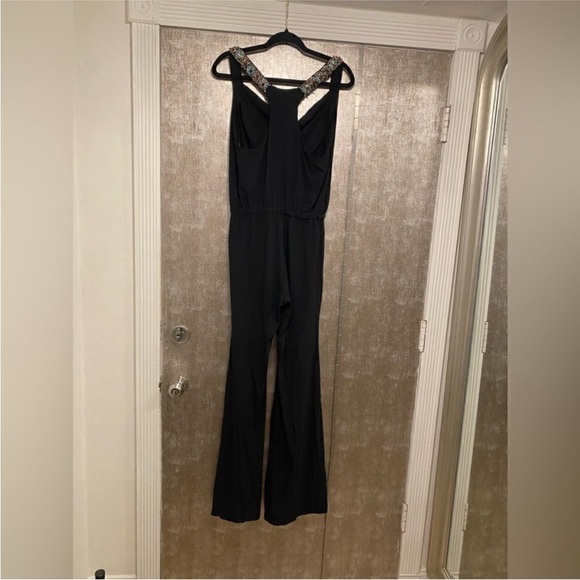 Maria Cher Elegant Black  gemstone embellished Jumpsuit, M - Picture 6 of 12